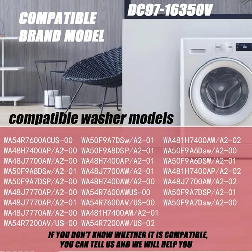 Miniatura 3 de DC97-16350V Varillas de suspensión de arandela (OEM) compatibles con lavadora Samsung WA54R7200AV/US WA54R7200AW/US WA5AR7200AV/US WA54R7600AV/US
