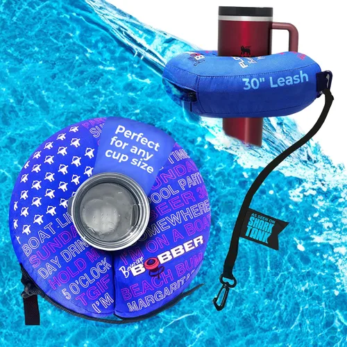 Miniatura 11 de Human Bobber Soporte inflable flotante para bebidas para piscina, flotadores de barra para bebidas para adultos para sostener latas de cerveza, taza