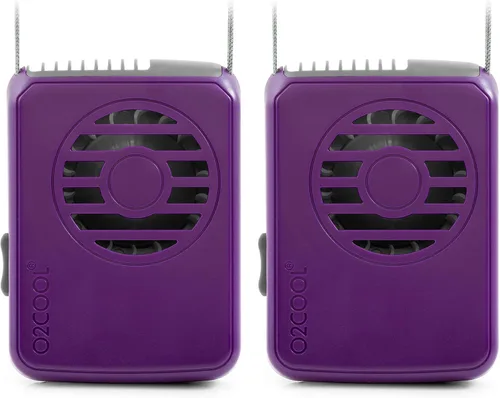 Miniatura 12 de O2COOL Ventilador de Collar Deluxe, Funciona con Pilas, para Enfriamiento Personal con Correa Ajustable (Negro)