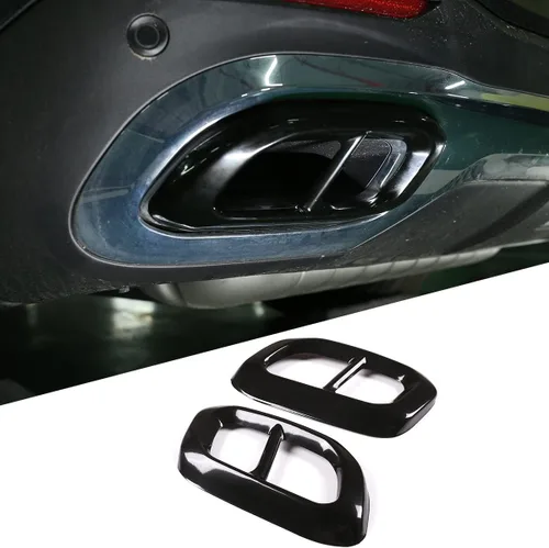 Acero inoxidable para Mercedes Benz GLE 350 GLE 450 GLC GLS W167 X253 X167 2020 Accesorios de tapa de cola de tubo de escape de silenciador exterior