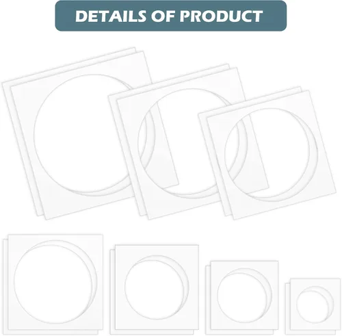Miniatura 3 de Teling 14 Piezas Plantillas Grandes para Pintar en Madera Plástico Plantilla de 5 Puntas Plantillas de Pintura para Tela Paredes Artes Papel