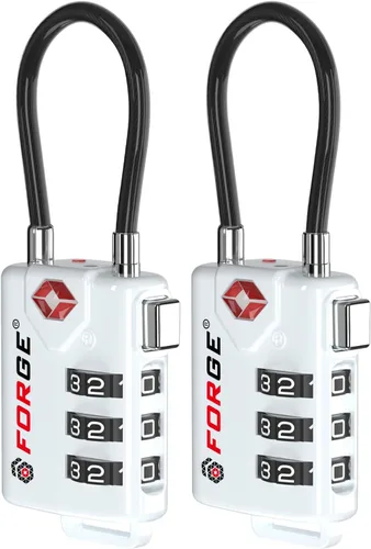 Miniatura 20 de Cerraduras para equipaje con cable aprobadas por la TSA, combinación reajustable con cuerpo de aleación, Moderno