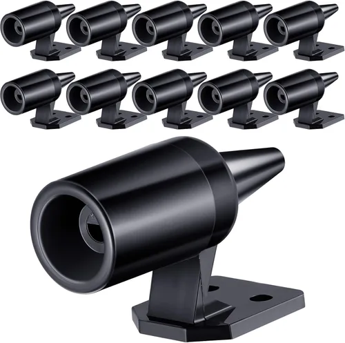 Frienda 10 silbatos de ciervo para vehículos, automóvil, cuerno de ciervo evita colisiones, vehículos activados por viento, ultrasónico, Negro