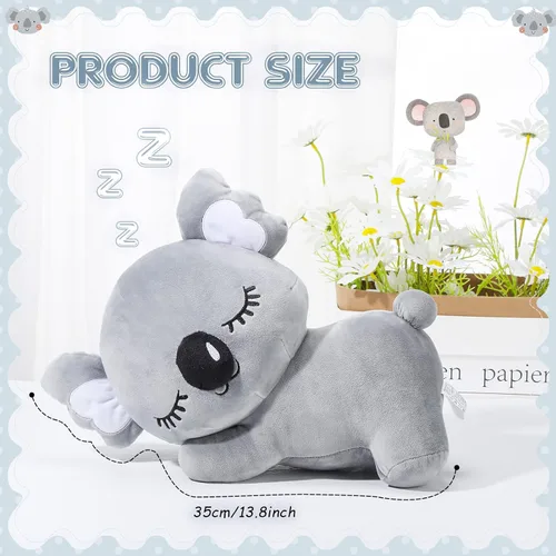 Miniatura 2 de Queekay Peluche de koala de 13.8 pulgadas, regalo creativo de koala, juguete de peluche para decoración inteligente de habitación de niños y niñas