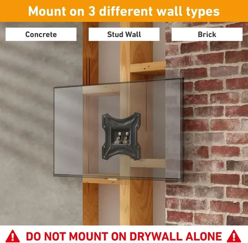 Miniatura 5 de D-Line - Soporte de pared para TV de 23 a 50 pulgadas y monitores, perfil ultra bajo, montaje plano y delgado en la pared - VESA 75 x 75 mm - 200 x