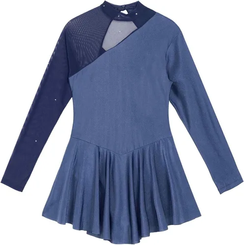 Miniatura 3 de easyforever Vestido de ballet latino para mujer y adolescentes, uniforme de equipo de patinaje, falda tutú, leotardo