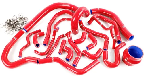 Kit de abrazaderas de tubo turbo de radiador de silicona para Toyota Supra MK3 MA70 7M-GT 1986-1992 rojo