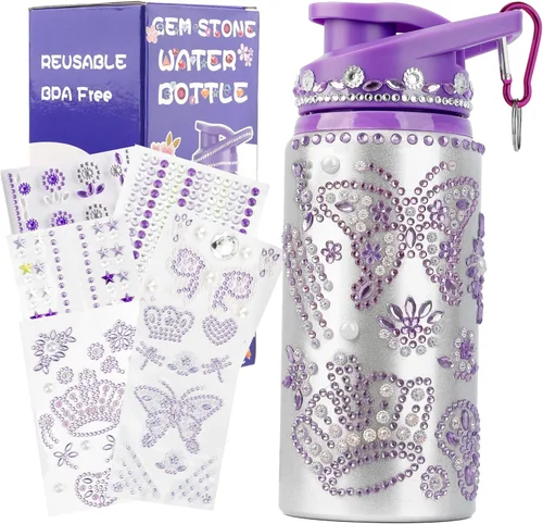 Miniatura 7 de Regalo de graduación para niños, decora tus propios kits de botellas de agua para niñas de 4 5 6 7 8 9 10 a 12 años de edad, regalos para niñas