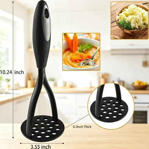 Miniatura 2 de KSENDALO Triturador de papas – Herramienta de cocina con hoja de nailon grueso, triturador manual para verduras y frijoles, esencial de cocina