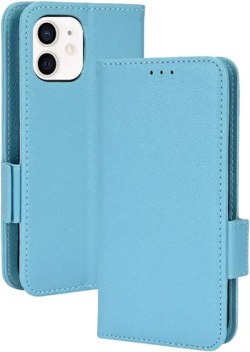 Miniatura 13 de Funda de cuero para iPhone 11 de 6.1 pulgadas, funda de cuero con 3 ranuras para tarjetas de crédito, función atril con tapa para iPhone 11 de 6.1