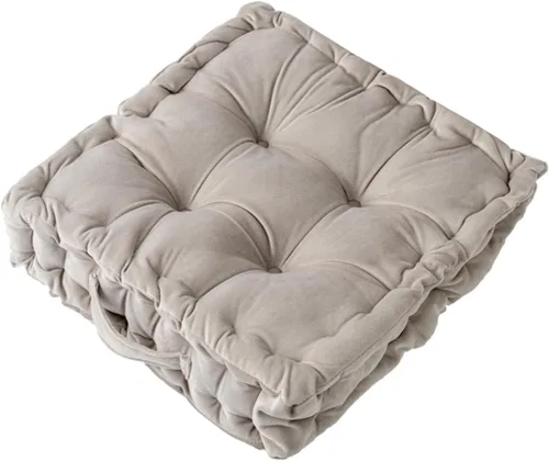 Miniatura 15 de Cojines cuadrados para asiento de suelo, cojín de asiento de silla de tatami de color sólido con asa, cojín de terciopelo portátil grueso para yoga