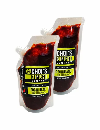 Gochujang sin gluten [vegano, sin gluten] por Choi's Kimchi Co. fabricado en Estados Unidos. (32 onzas (paquete de 2))