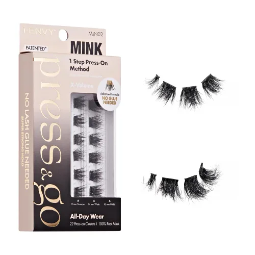 Miniatura 17 de i-ENVY - Pestañas autoadhesivas Press&Go, no necesitan pegamento, pestañas postizas de fácil aplicación, pestañas a presión de 1 paso, sin daños ni