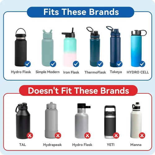 Miniatura 4 de Replacement Spout Lid for Hydro Flask Wide Mouth Bottles (12/16/18/22/32/40/64oz) – 2.28" Leak-Proof Sports Cap Accessory, Secure Fit Negro paquete