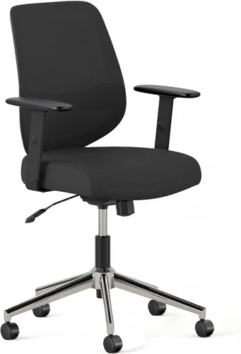 Miniatura 8 de Branch Silla diaria - Silla de oficina de cuero vegano con giratorio, descanso lumbar y reposabrazos ajustables, asiento cómodo para mejorar la negro