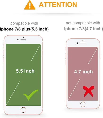 Miniatura 2 de KIHUWEY Funda tipo cartera para iPhone 7/8 Plus con tarjetero de crédito, cierre magnético de cuero de primera calidad, resistente funda protectora