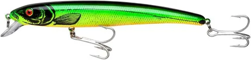 Miniatura 38 de Bomber Señuelos Long A Slender Minnow Jerbait Señuelo de Pesca a rayas (Baby Striper)