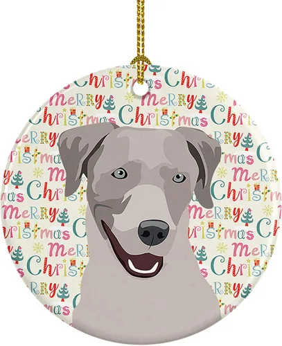 Miniatura 98 de Caroline's Treasures Bulldog Francés Azul de Navidad Adorno de Cerámica Decoraciones Colgantes para Árbol de Navidad para Hogar Navidad, Festividad