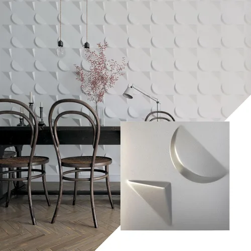Miniatura 9 de Ekena Millwork WP12X12APWH 11 7/8 pulgadas de ancho x 11 7/8 pulgadas de alto Apollo EnduraWall Decorativo 3D Panel de pared cubre 0.98 pies