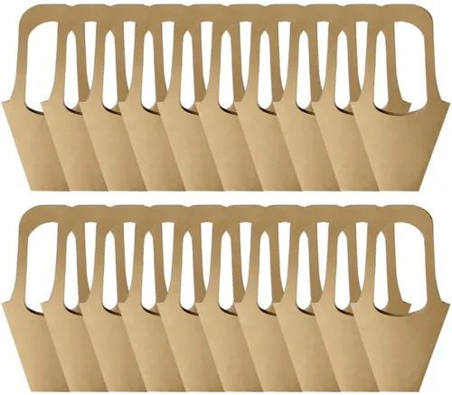 ULTECHNOVO 20 bolsas de regalo de papel kraft con asas, soportes para ramo para el día de la madre, Pascua, regalos de boda, regalos de cumpleaños,