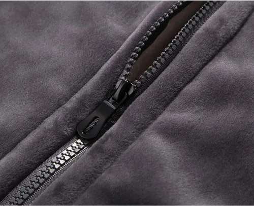 Miniatura 6 de Flygo Chaleco de invierno con forro polar Sherpa para hombre, sin mangas, con cremallera, cálido chaleco de viaje al aire libre