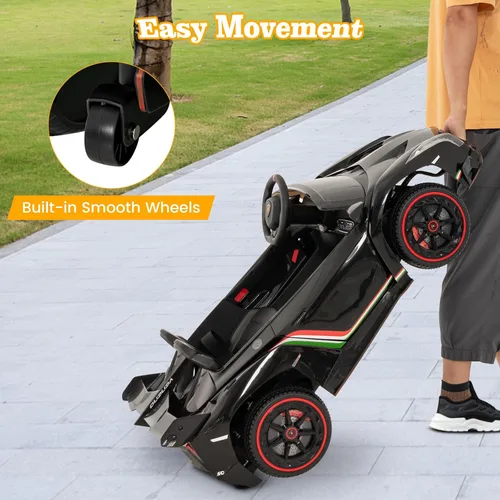 Miniatura 6 de Costzon - Automóvil de paseo con licencia Lamborghini de 12 V, vehículo deportivo 4WD con batería eléctrica con control remoto, 3 velocidades