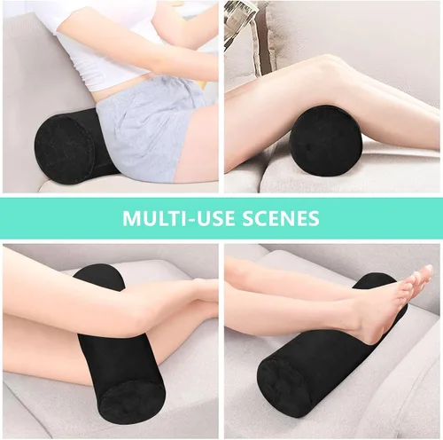 Miniatura 7 de Almohada de almohada cervical para el cuello, almohada redonda para espalda, almohada cilíndrica pequeña, soporte de espalda de espuma