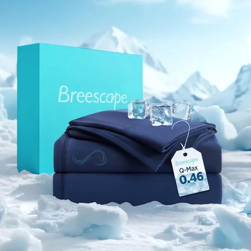 Miniatura 16 de Breescape Cooling Sheets Twin XL Size - BlendTek Dry & Cool Technology Cooling Bed Sheets for Hot Sleepers and Night Sweats, Q-Max>0.46 Tech Twin XL