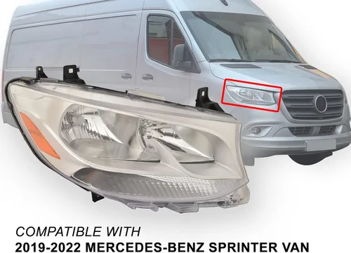 Miniatura 2 de APA - Lámpara de cabeza de repuesto para 2019 2020 2021 2022 19 20 20 21 22 M-Benz Sprinter Cargo Van Driver lado izquierdo MB2502259