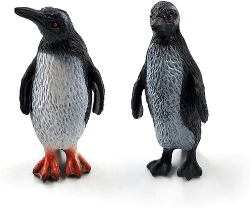 Miniatura 5 de 16 figuras de pingüino de plástico, lindas figuras de pingüino de animales del océano para niños - realista y detallado