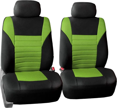 Miniatura 14 de TLH - Fundas de asiento automotrices de malla de aire 3D, solo para asientos delanteros, compatibles con bolsa de aire, ajuste universal para Gris