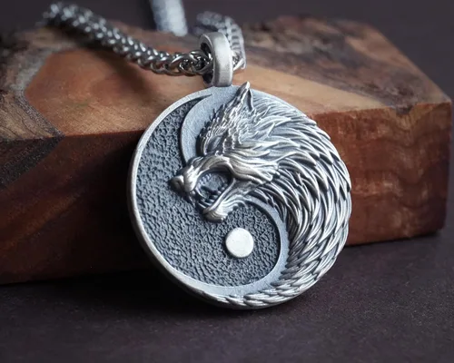 Miniatura 32 de Collar Yin Yang para hombre, joyería colgante de alta calidad de aspecto antiguo, regalos de Yin Yang, joyería vikinga para hombres
