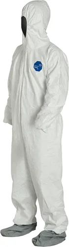 Miniatura 4 de DuPont Tyvek 400 TY122S Buzo de seguridad desechable, con protector de botas, XL, paquete de 25