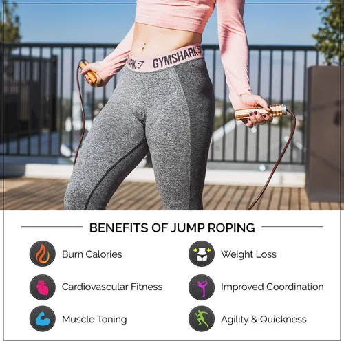 Miniatura 5 de Cuerda de saltar para fitness, cuerda de saltar de ejercicio para hombres y mujeres, ideal para cardio y entrenamientos, equipo de entrenamiento