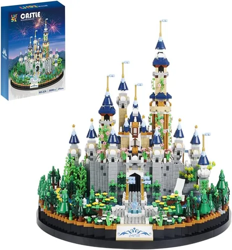 3600 bloques de construcción de castillo, ideales creativos, bloques de construcción de palacio de ensueño, el mejor regalo de microladrillos para