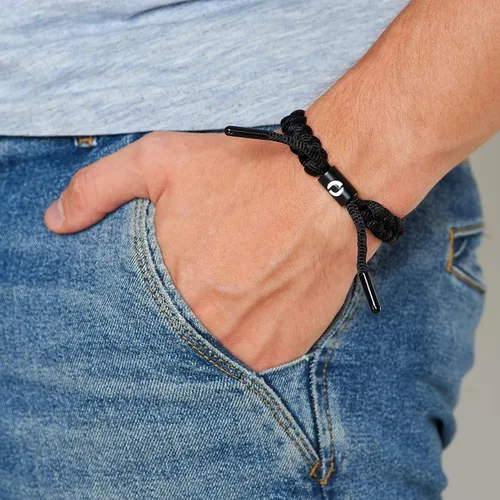 Miniatura 3 de Pulsera de paracaídas ajustable hecha de cuerda impermeable duradera Accesorio elegante para hombres 7 colores Se adapta a cualquier