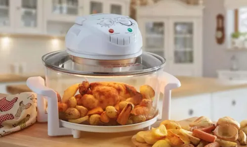 Miniatura 3 de Freidora de aire eléctrica, horno de convección turbo, vaporizador de horno, halógeno, ideal para papas fritas y patatas fritas