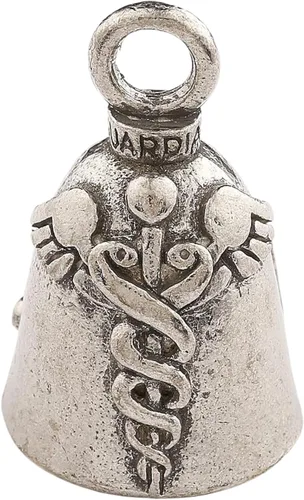 Miniatura 42 de Guardian Bell Good Luck Bell w/Keyring & Black Velvet Bag Motorcycle Bell Lead-Free Pewter Made in USA Phoenix Biker