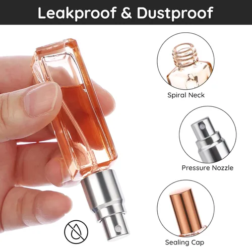 Miniatura 3 de Segbeauty Mini Botella Atomizador de Perfume Portátil, 5 piezas de botellas de spray de colonia recargables vacías, botella de perfume de vidrio