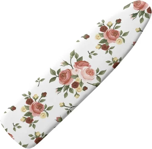Funda para tabla de planchar con estampado de rosas vintage con gancho y bucle, sujetadores ajustables, fundas protectoras para tabla de planchar,