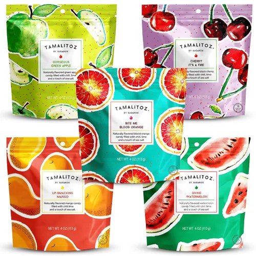 Miniatura 33 de Tamalitoz - Mango para masticar labios, caramelo duro mexicano de mango picante relleno de chile, lima y sal marina, caramelo de fruta hecho a mano