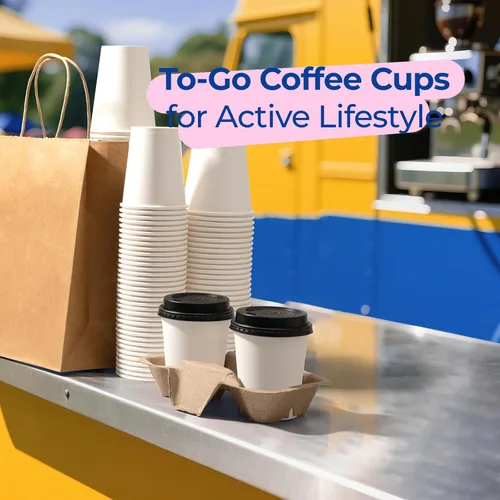 Miniatura 7 de Fit Meal Prep Paquete de 100 tazas de café desechables de 8 onzas con tapas, vasos de papel de alta calidad, tazas de café caliente a prueba