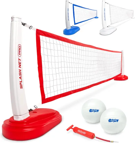 Miniatura 7 de Red de voleibol para piscina GoSports Splash Net PRO - Rojo, blanco o azul - Incluye 2 balones de voleibol de agua y bomba