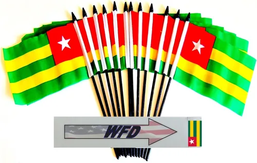 Miniatura 198 de World Flags Direct Banderas en miniatura de poliéster de Afganistán, paquete de 12, decoración de mesa de fiesta, desfiles, 4 x 6 pulgadas, verde
