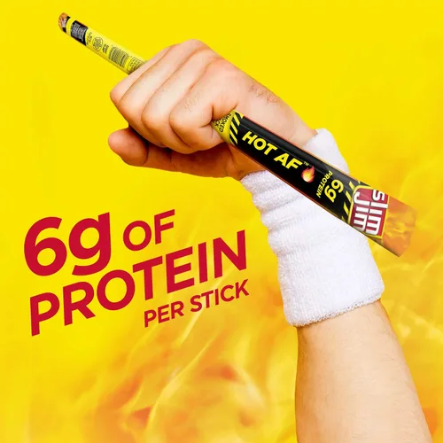 Miniatura 5 de Slim Jim - Palito de carne ahumada gigante, sabor Hot AF, apto para Keto, 0.97 oz 24 palitos