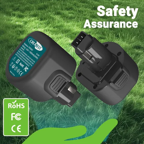 Miniatura 8 de CREABEST Paquete de 2 baterías de repuesto para Dewalt DW9052 DE9062 de 9.6 voltios 3500mAh Ni-MH DW9062 DW926 DW955 DW9061 compatible con Black &
