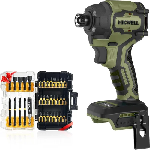 Miniatura 10 de Kit combinado de destornillador de impacto inalámbrico y taladro (solo herramienta) compatible con batería Dewalt de 20V Max, hasta 2300 in-lbs