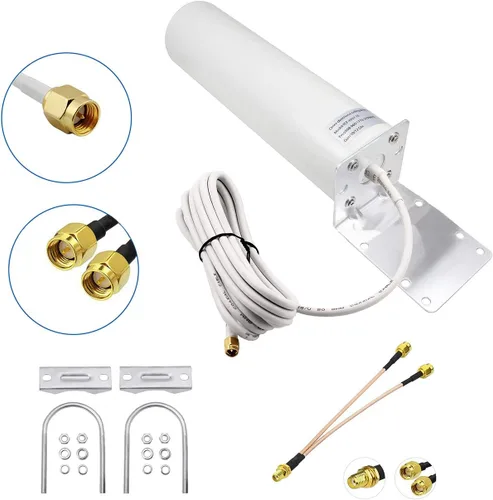 Miniatura 3 de Alta ganancia 10dBi SMA macho banda ancha 3G/4G LTE módems, enrutadores y potenciadores de celda Antena de montaje fijo omnidireccional al aire