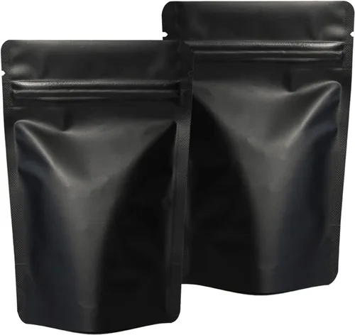 Paquete de 100 bolsas de Mylar a prueba de olores, 4 x 6 pulgadas, resellables, bolsas con cierre hermético para almacenamiento de alimentos, color