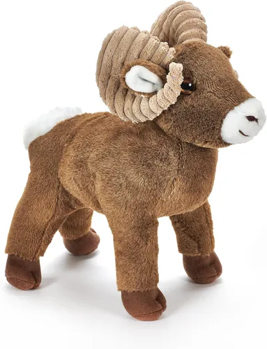 The Petting Zoo Peluche de oveja de cuerno grande, regalos para niños, animales del zoológico Wild Onez, juguete de peluche de oveja, 12 pulgadas